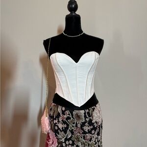Y2k white corset